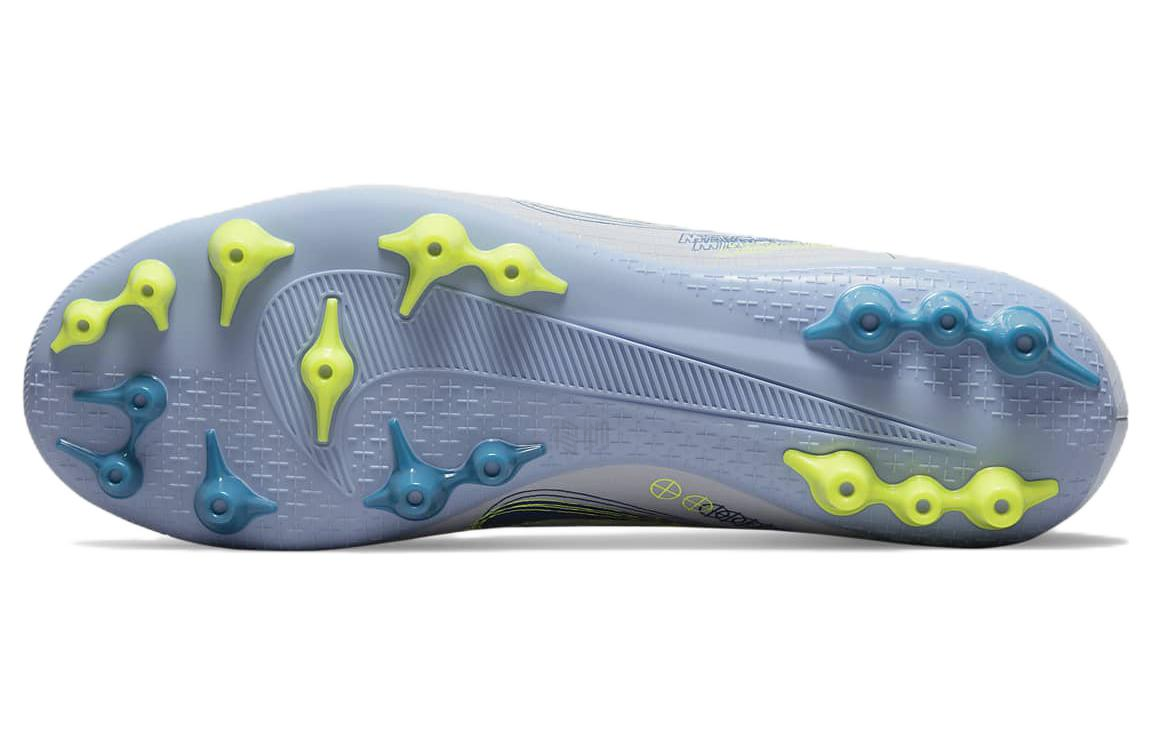 Мужские кроссовки Nike Mercurial Superfly 8 14 Academy AG (серо-синий) — 足球灰/浅海蓝/荧光黄/暗滨海蓝 — фото 6