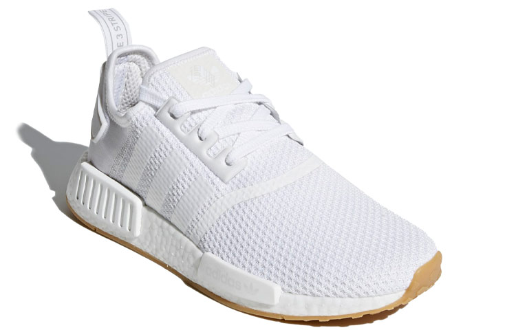 кроссовки adidas originals NMD_R1 (чисто-белые) — 纯白 — фото 3