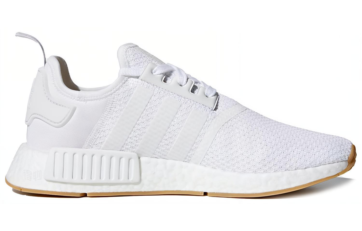 кроссовки adidas originals NMD_R1 (чисто-белые) — 纯白 — фото 2