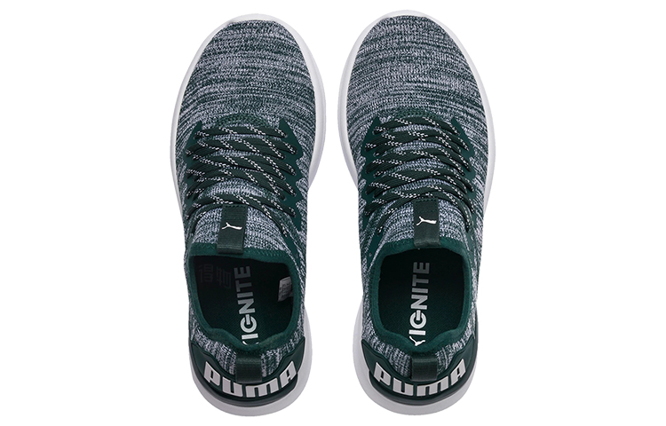 Женские кроссовки PUMA IGNITE Flash Evoknit (серо-зелено-белые) — Серый / зелёный / белый — фото 3