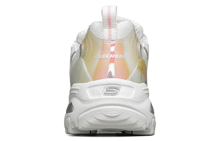 Женские кроссовки Skechers D'Lites 1.0 (бело-разноцветные) — фото 4