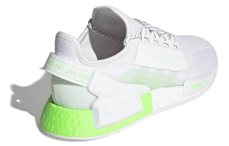 Кроссовки adidas NMD_R1 V2 (бело-зеленые) — фото 4