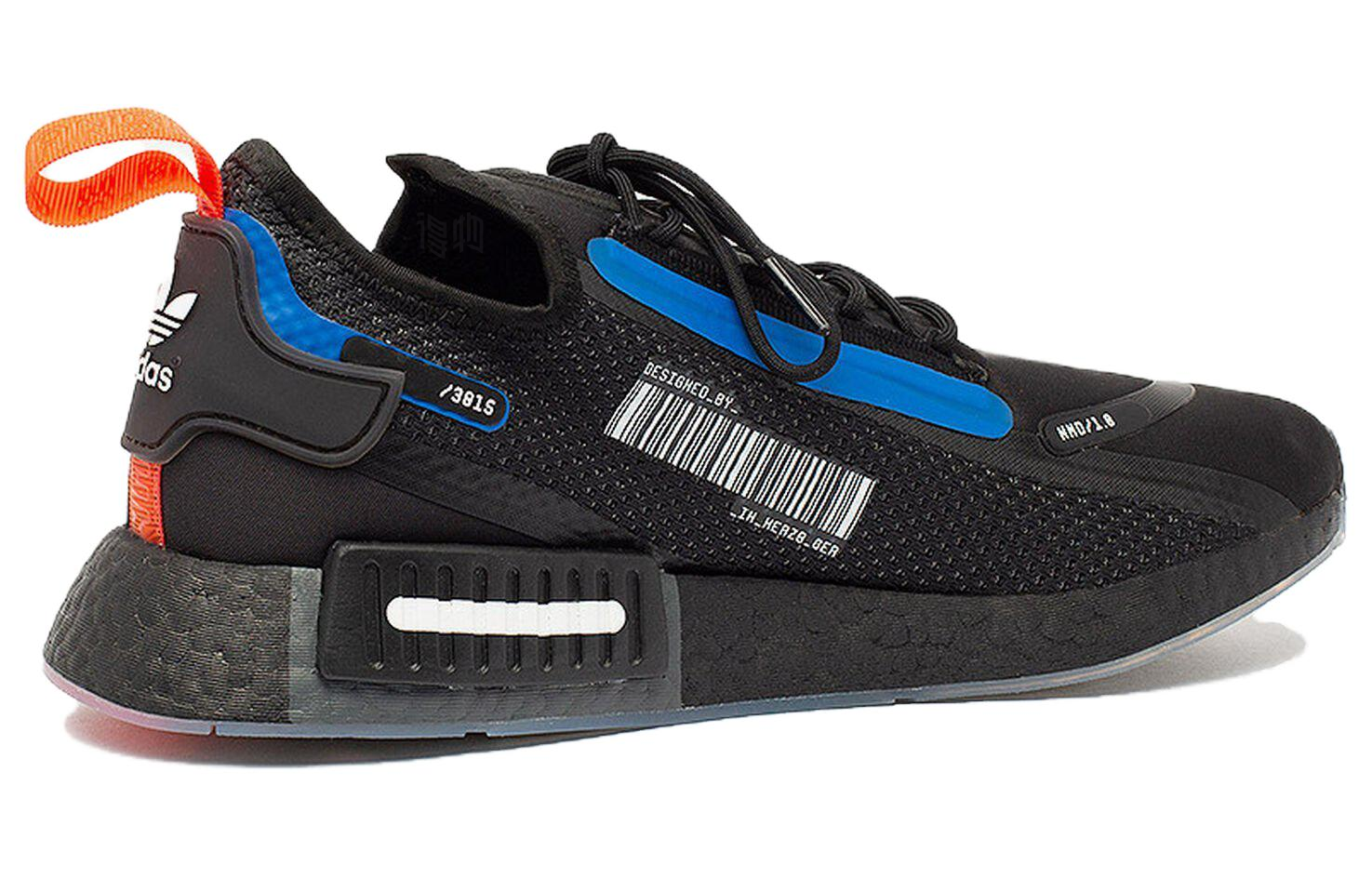 Кроссовки adidas originals NMD_R1 Spectoo (черно-синие) — фото 3