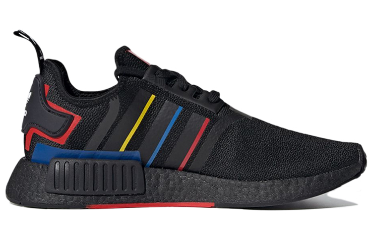 Кроссовки adidas originals NMD_R1 Olympics (черные) — фото 2