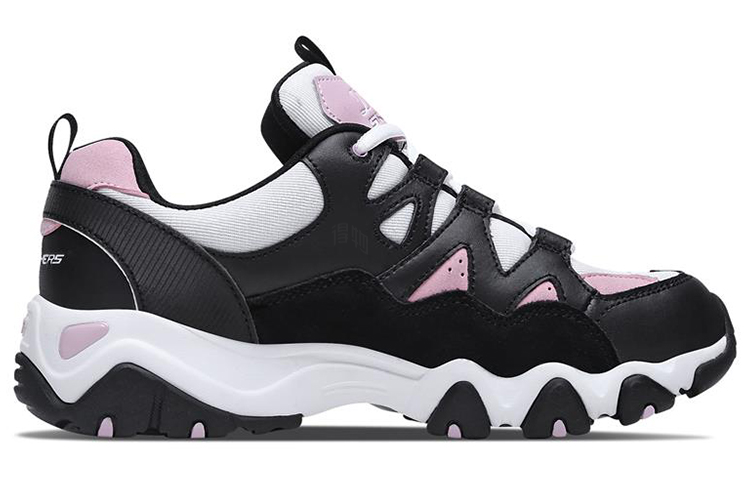 Женские кроссовки Skechers D'LITES 2.0 (черно-розово-белые) — Чёрный / розовый / белый — фото 2