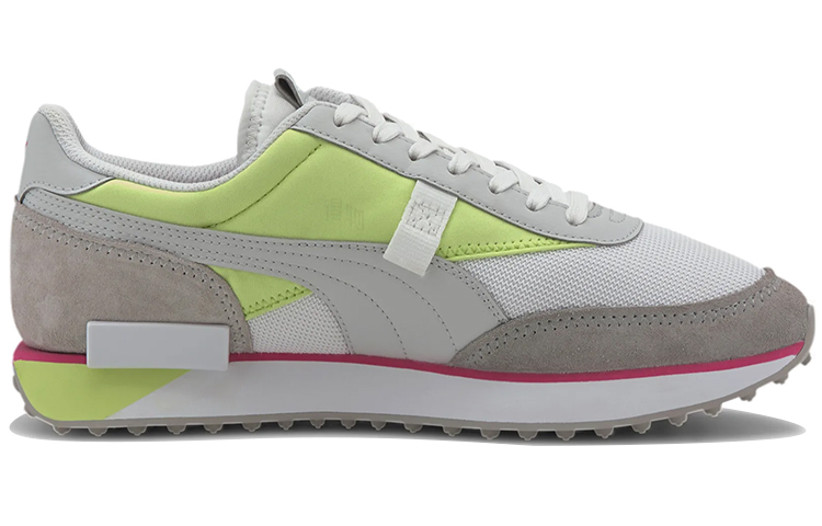Кроссовки PUMA Future Rider Neon Play (серо-зеленые) — фото 2