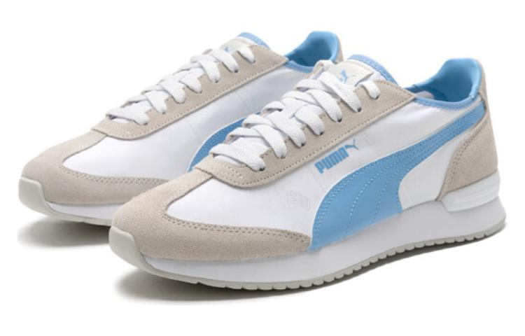 Кроссовки PUMA R78 Neon (бело-синие) — Белыйсиний — фото 2
