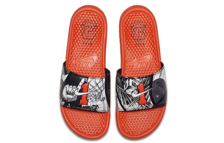 Мужские шлепанцы Nike Benassi JDI (оранжевые) — Оранжевый — фото 3