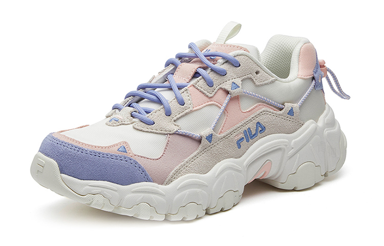 Женские кроссовки Fila FUSION Fluid (бело-розовый) — Белый / розовый / фиолетовый / розовый — фото 2