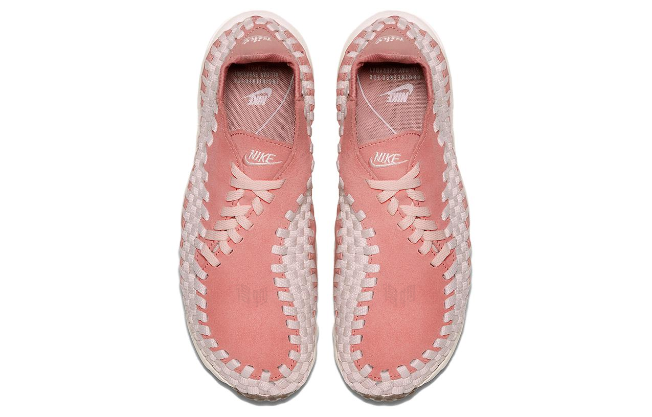 Женские кроссовки Nike woven (розово-белые) — Розовый / белый — фото 3