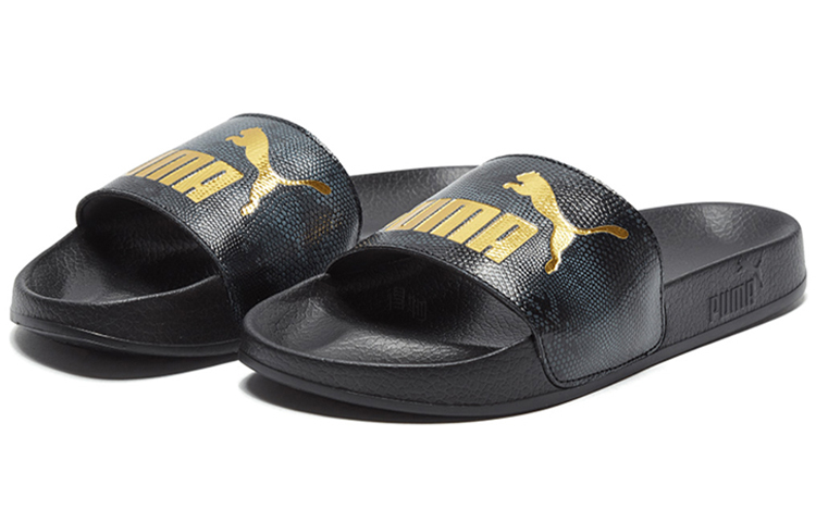 Шлепанцы PUMA Leadcat Snake Lux (черные) — Чёрный — фото 3