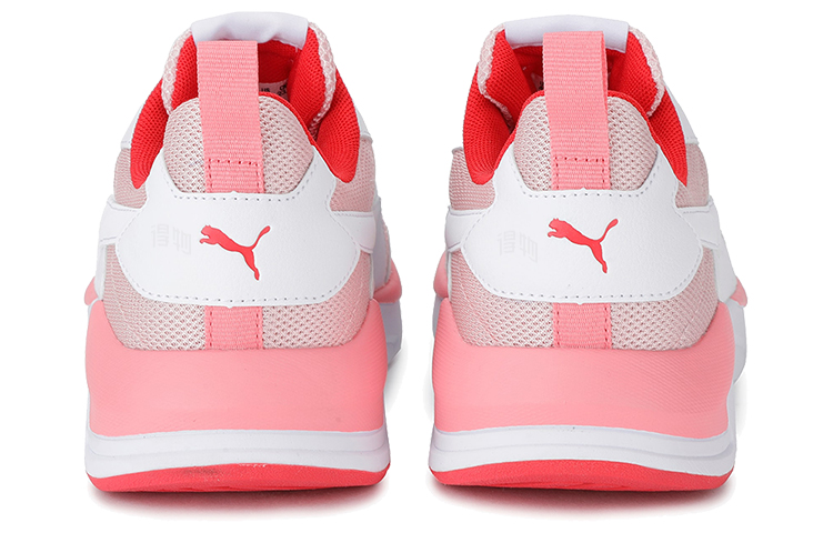 Женские кроссовки PUMA X-RAY (белые с розовым и красным) — Белый / розовый / красный — фото 4