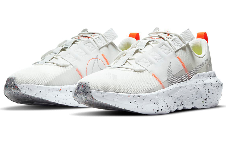 Мужские кроссовки Nike Crater impact (светло-бежевые) — Бежевыйбелый / оранжевый — фото 3