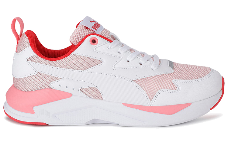 Женские кроссовки PUMA X-RAY (белые с розовым и красным) — Белый / розовый / красный — фото 2