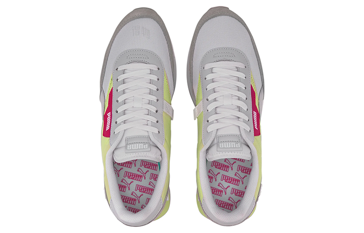 Кроссовки PUMA Future Rider Neon Play (серо-зеленые) — фото 3