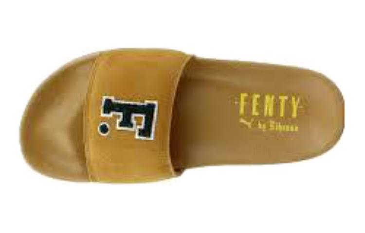 Женские шлепанцы PUMA Leadcat Slide Rihanna Fenty FU Brown (коричневые) — фото 3