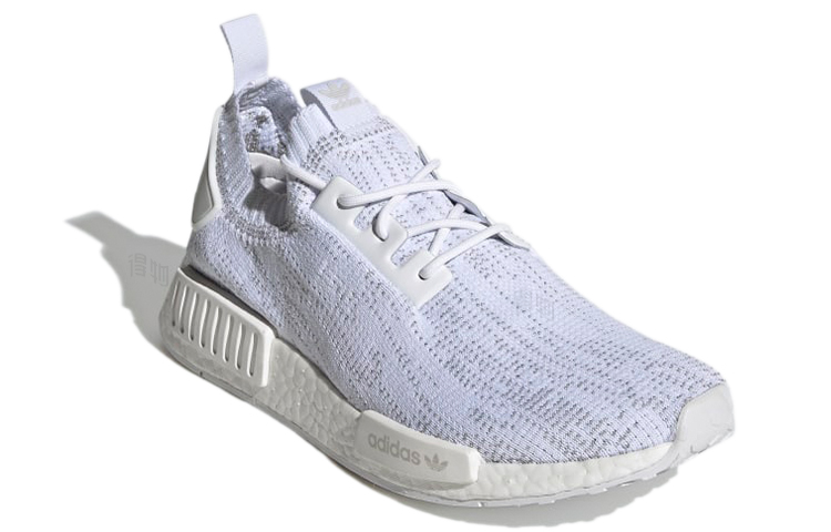 Кроссовки adidas NMD_R1 Primeknit (бело-серый) — Белый / серый — фото 3