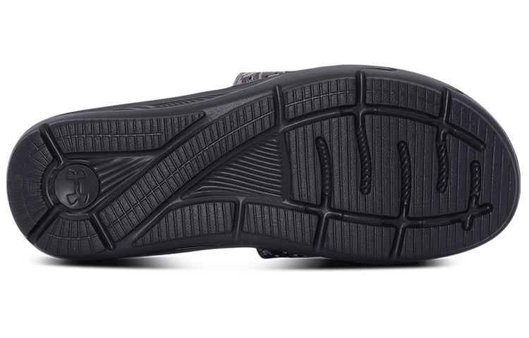 Мужские шлепанцы Under Armour Ignite VI Graphic Strap (черно-серый) — фото 5