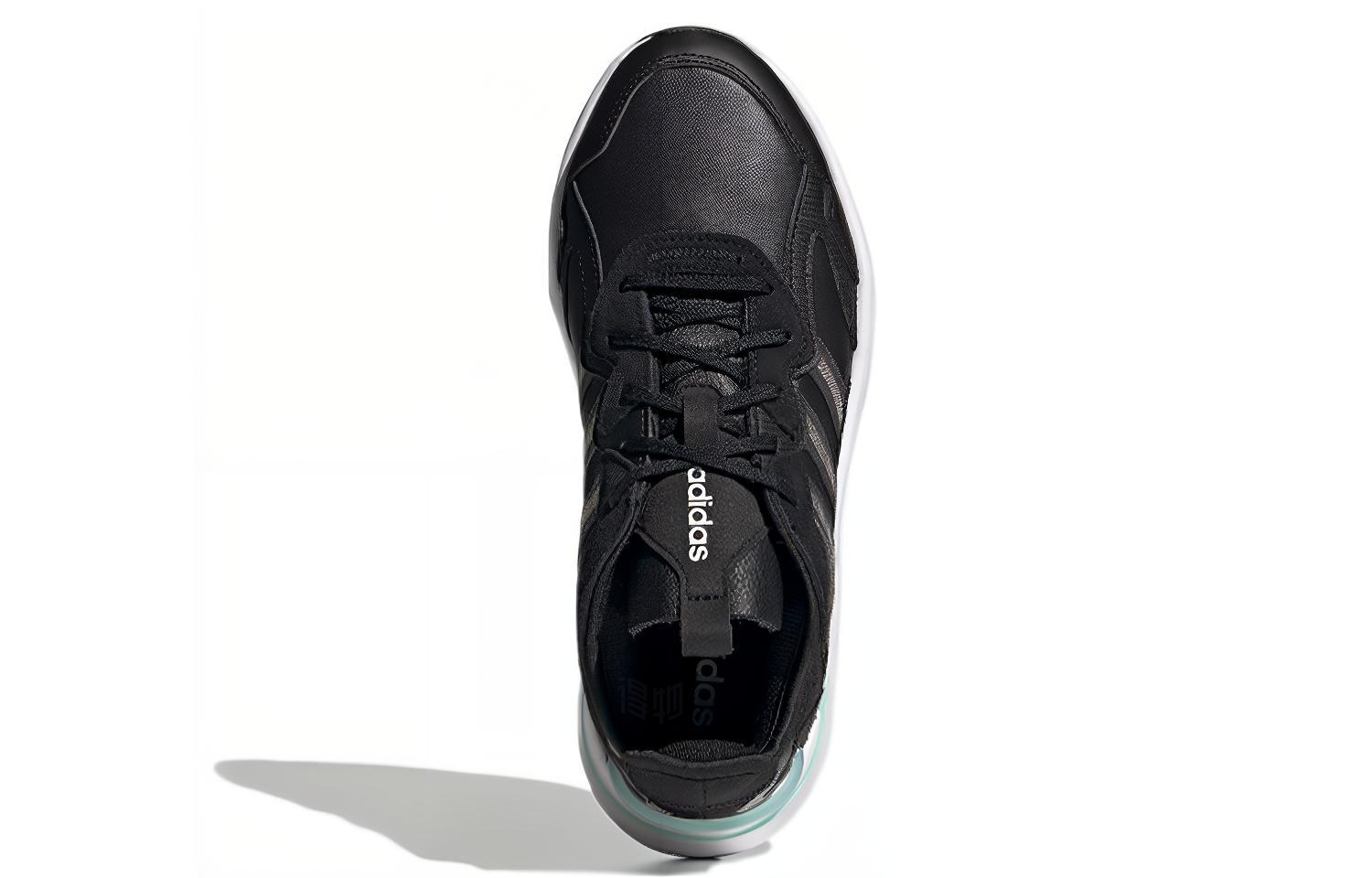 Женские кроссовки adidas neo Futureflow (черно-зеленые) — фото 5