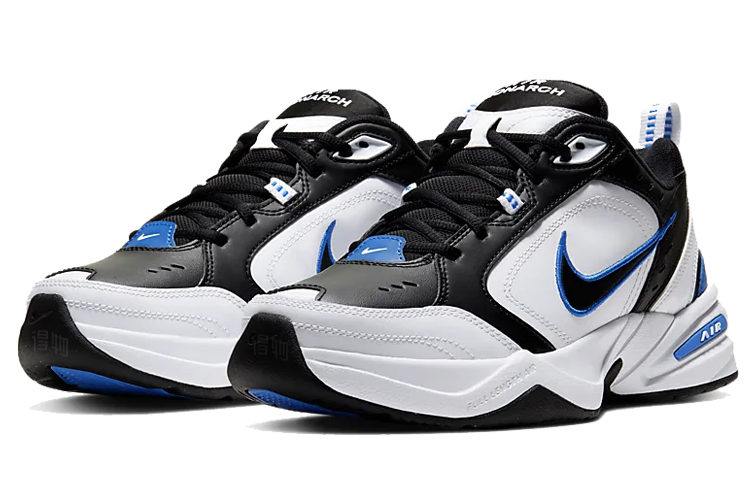 Мужские кроссовки Nike Air Monarch 4 (черно-бело-синие) — фото 3