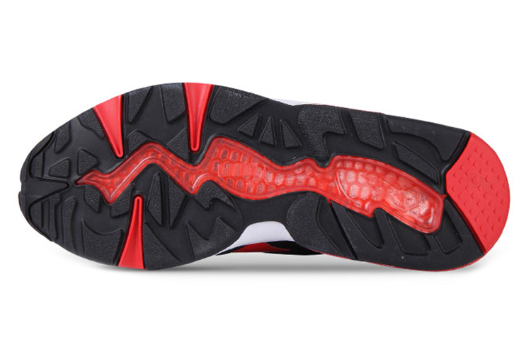 Кроссовки PUMA R698 Block (черно-красно-белые) — Чёрный / красный / белый — фото 5