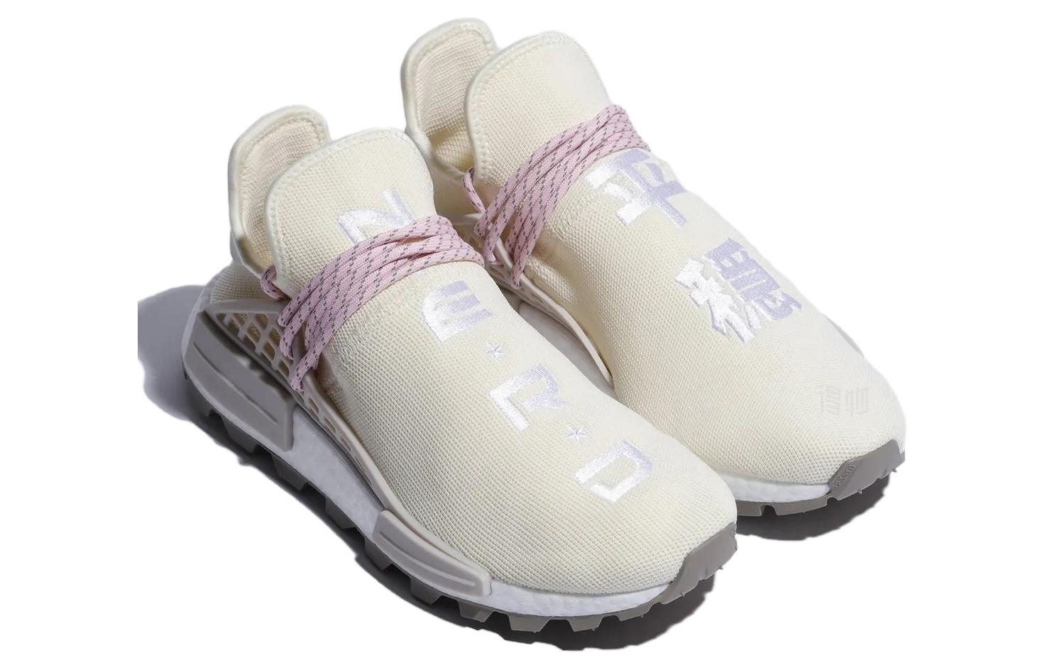 Мужские кроссовки adidas originals Pharrell Hu NERD (кремовые) — 粉/灰/冰淇淋白 — фото 3