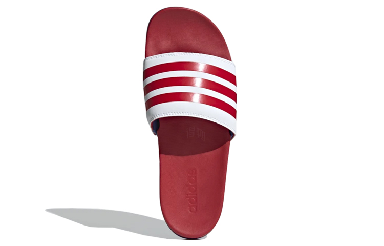 Сабо adidas Adilette (черные) — Белый / красный / синий — фото 4