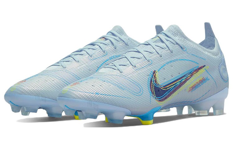 бутсы Nike Mercurial Vapor 14 Elite FG (сине-желтые) — Синий / жёлтый — фото 3