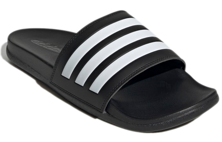 Шлепки adidas Adilette Comfort Slides (черно-белые) — Чёрный / белый — фото 3