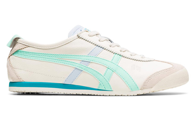 Женские кеды Onitsuka Tiger MEXICO 66 (бело-зеленые) — фото 2