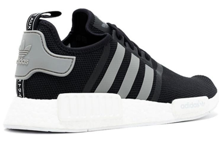 Кроссовки adidas originals NMD_R1 Black Charcoal (черные) — фото 3