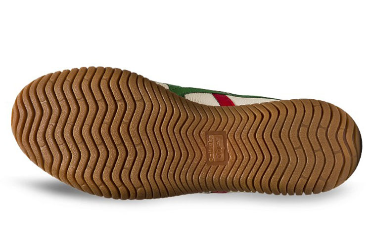 слипоны Onitsuka Tiger Tsunahiki (бежево-белый / зеленый) — Бежевыйбелый / зелёный — фото 5