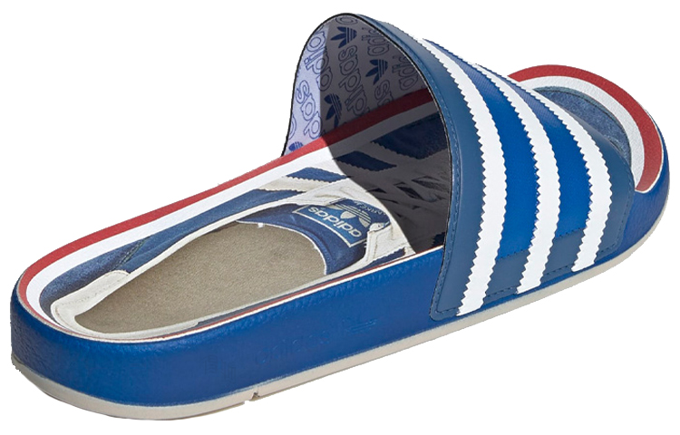 Шлепанцы adidas Adilette Premium Slides (сине-белые) — фото 4