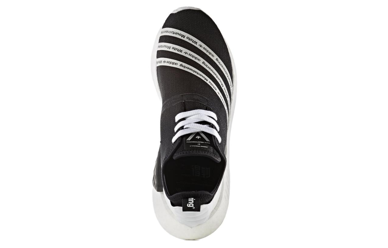 Кроссовки adidas originals NMD_R2 White Mountaineering (черно-белые) — Чёрный / белый — фото 4