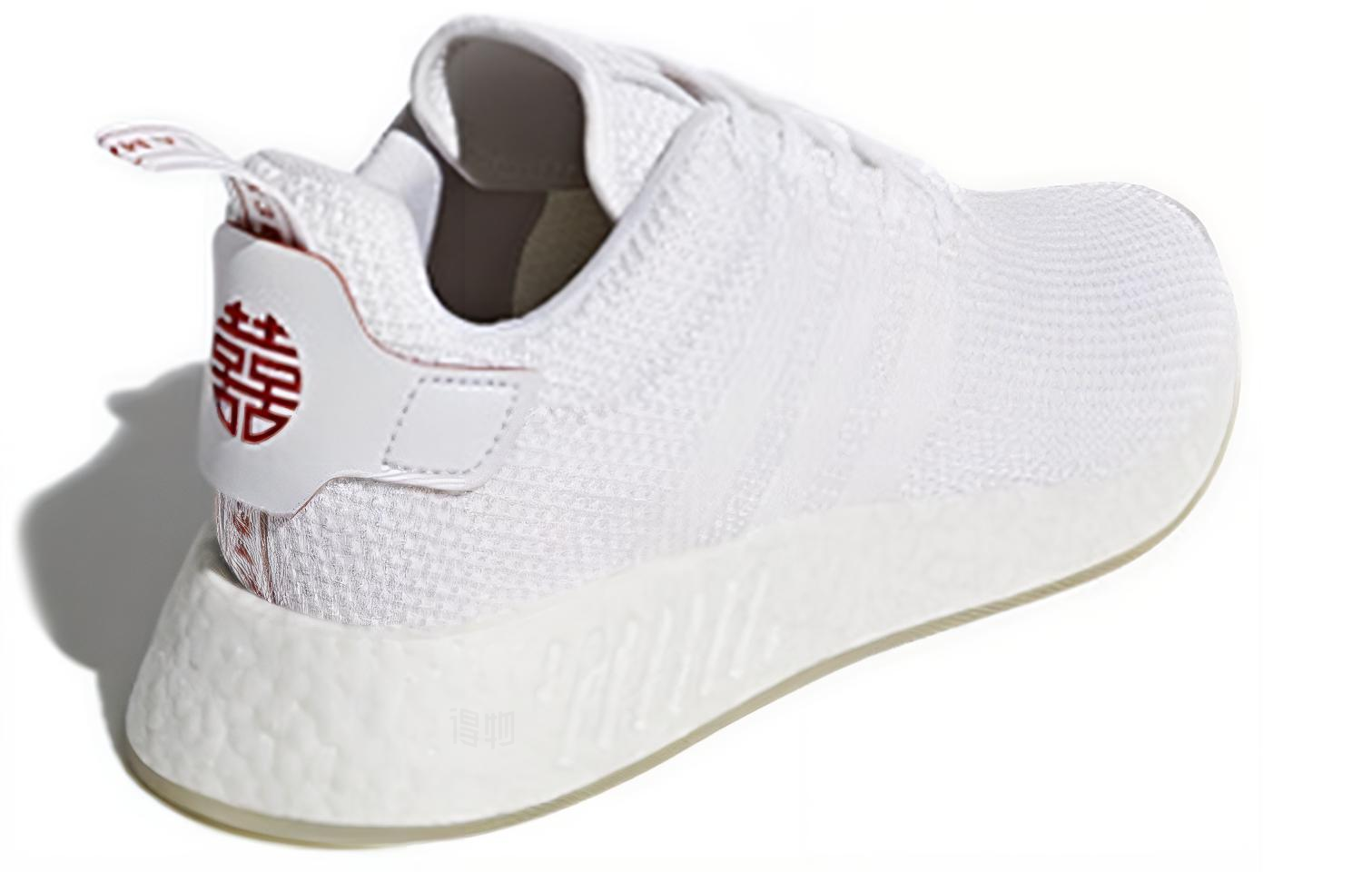 Кроссовки adidas originals NMD_R2 Chinese New Year (2018) (бело-красные) — Белый / красный — фото 4
