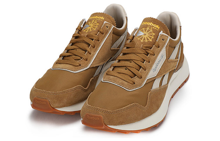 Кроссовки Reebok Classic Leather (коричневые) — фото 3