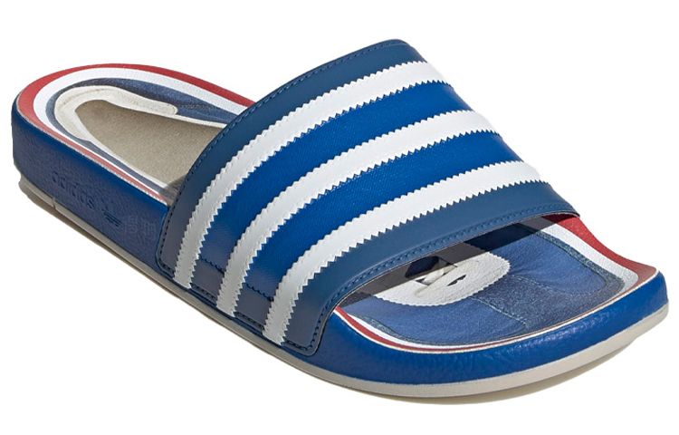 Шлепанцы adidas Adilette Premium Slides (сине-белые) — фото 3