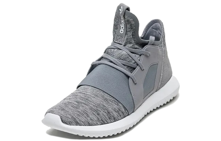 Женские кроссовки adidas originals Tubular Defiant (серый / белый) — фото 2