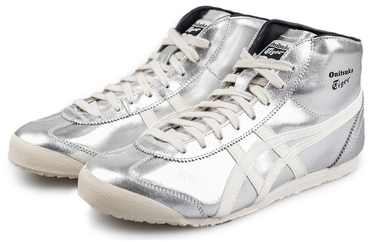 Кеды Onitsuka Tiger Mexico Mid Runner (серебристый) — фото 3