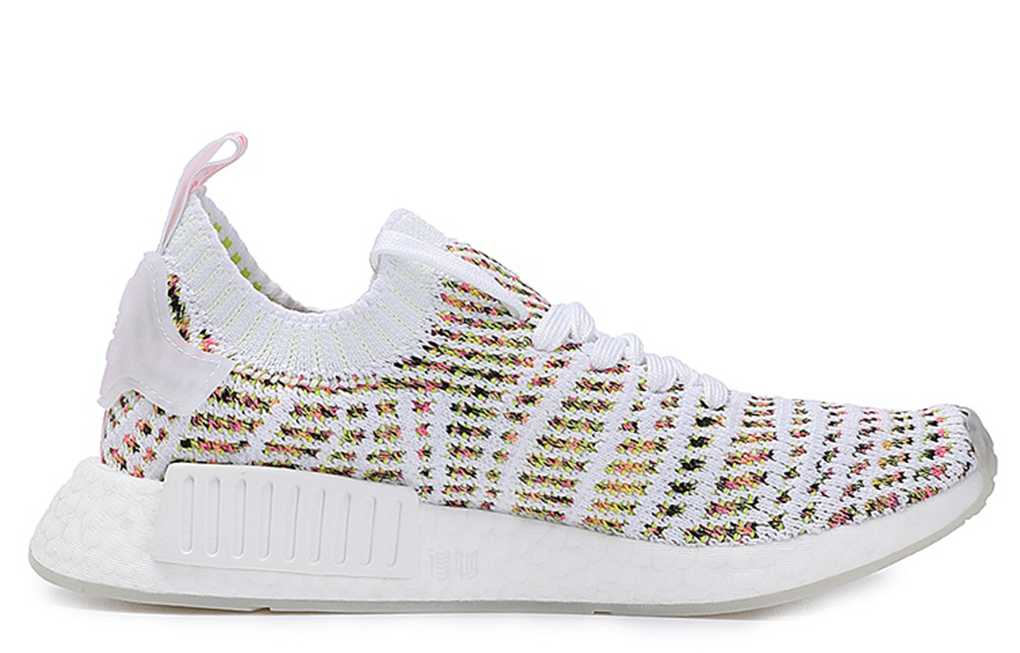 Женские кроссовки adidas originals NMD_R1 STLT Multi-Color (белый / желтый / розовый) — Белый / жёлтый / розовый — фото 2