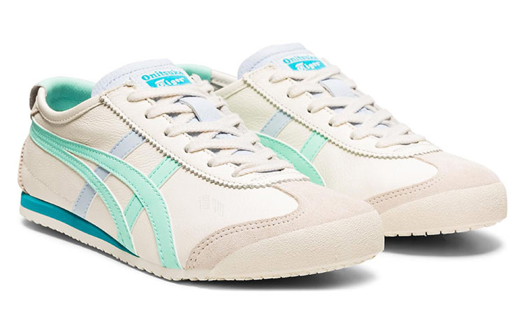 Женские кеды Onitsuka Tiger MEXICO 66 (бело-зеленые) — фото 3
