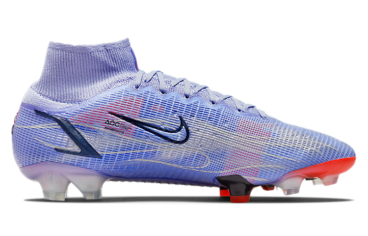 Кроссовки Nike Mercurial Superfly 8 14 Elite KM FG (фиолетовый / красный) — фото 2
