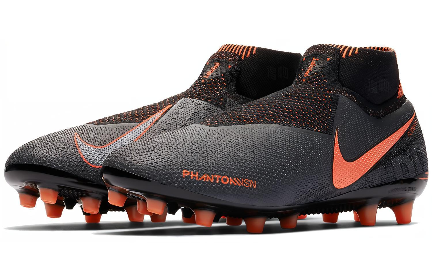 Мужские кроссовки Nike Phantom Vision Elite VSN AG (серо-оранжевые) — фото 3