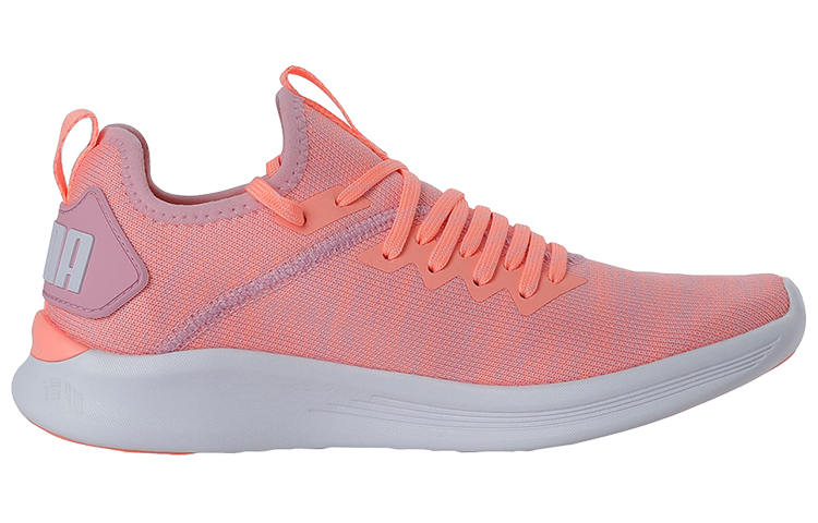 Женские кроссовки PUMA IGNITE Flash Evoknit (розово-бело-оранжевые) — Розовый / белый / оранжевый — фото 2