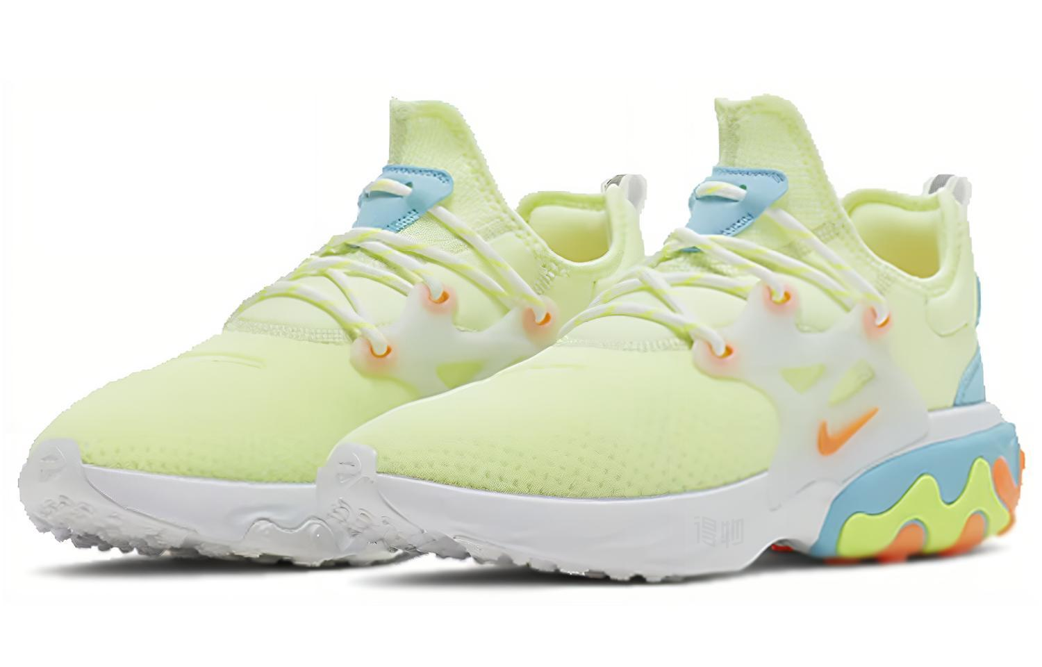 Мужские кроссовки Nike React Presto (бело-зеленые) — Белый / зелёный — фото 2