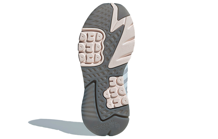 Женские кроссовки adidas originals Nite Jogger (серо-бело-розовые) — фото 6