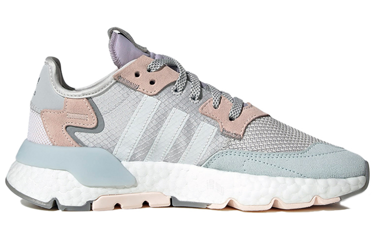 Женские кроссовки adidas originals Nite Jogger (серо-бело-розовые) — фото 2