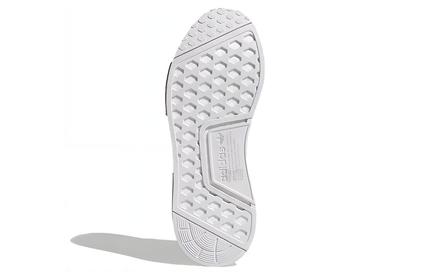 Кроссовки adidas originals NMD_R1 (белый / серебристый / синий) — фото 6