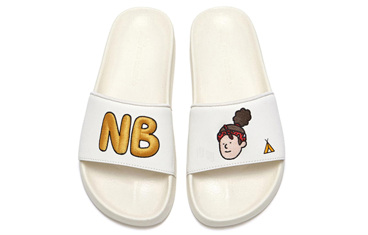 Шлепанцы New Balance New Balance NB 1101 (бежево-белые) — Бежевыйбелый — фото 4