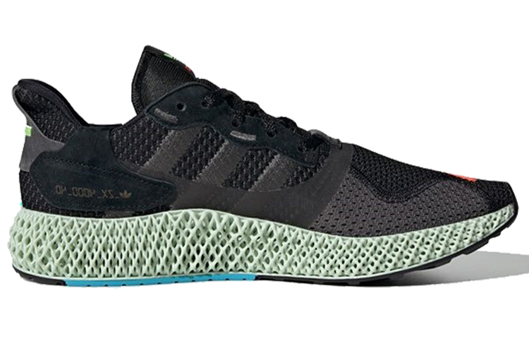 Кроссовки adidas originals ZX 4000 4D (черно-оранжевые) — фото 2